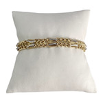 Bracelet souple d'occasion or 750 deux ors - vue 1