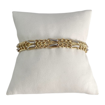 Pre-owned 750 gold two-tone flexible bracelet