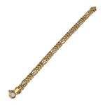 Bracelet souple d'occasion or 750 deux ors - vue 2