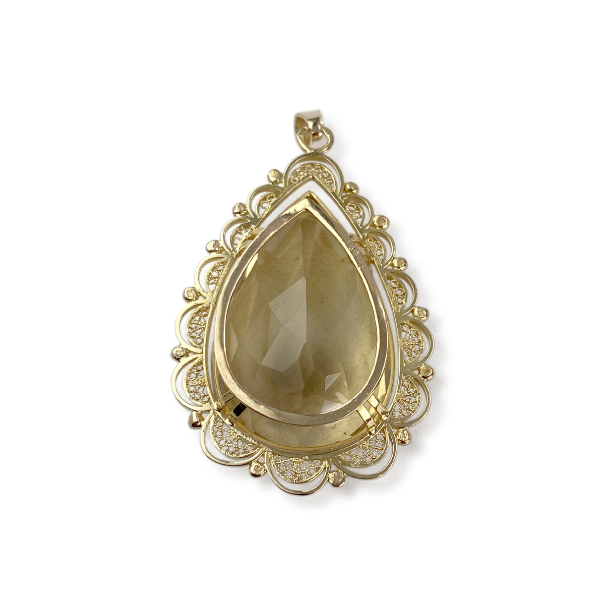 Pendentif d'occasion or 750 jaune citrine - vue 2