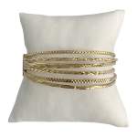 Bracelet rigide d'occasion or 750 jaune semainier - vue 1