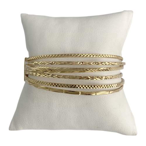 Bracelet rigide d'occasion or 750 jaune semainier