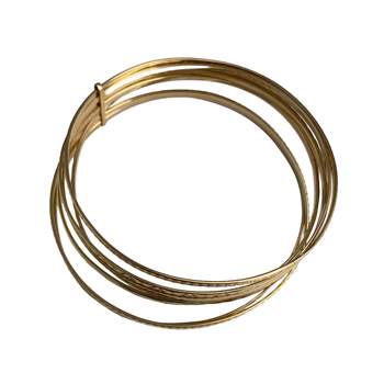 Tweedehands starre armband van 750 geelgoud met weekindeling