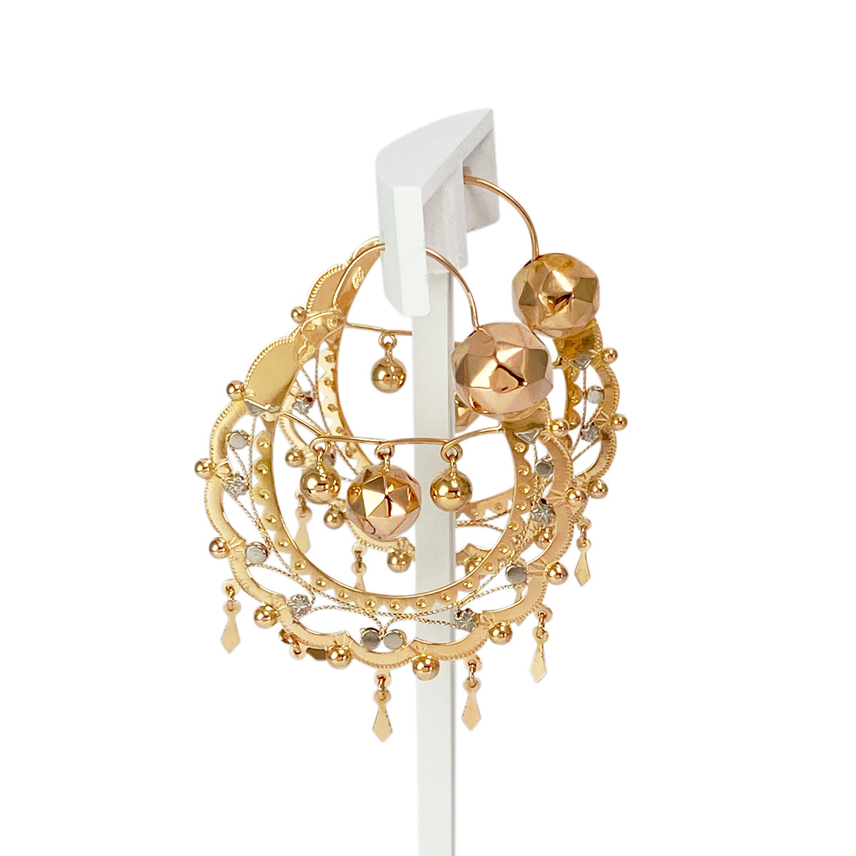 Créoles d'occasion or 750 jaune bohème - vue 2