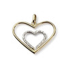 Pendentif coeur d'occasion or 750 2 ors coeur - vue V1