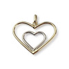 Pendentif coeur d'occasion or 750 2 ors coeur - vue V2