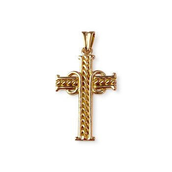 Croix d'occasion or 750 jaune