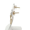 Boucles d'oreilles d'occasion or 750 rhodié 2 tons diamant - vue V2