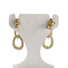 Boucles d'oreilles d'occasion or 750 rhodié 2 tons diamant - vue V3