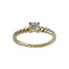 Solitaire d'occasion or 750 jaune diamant - vue V1