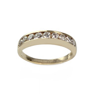 Alliance d'occasion or 750 jaune demi tour diamant
