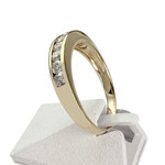 Bague d'occasion or 750 jaune demi tour diamant - vue 2