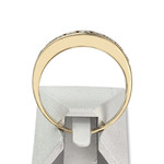 Bague d'occasion or 750 jaune demi tour diamant - vue 3