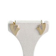 Boucles d'oreilles d'occasion or 750 jaune diamant