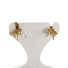 Boucles d'oreilles d'occasion or 750 jaune diamant - vue V3