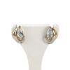 Boucles d'oreilles d'occasion or 750 2 tons jaune aigue marine diamant - vue V1