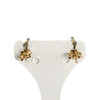 Boucles d'oreilles d'occasion or 750 2 tons jaune aigue marine diamant - vue V3