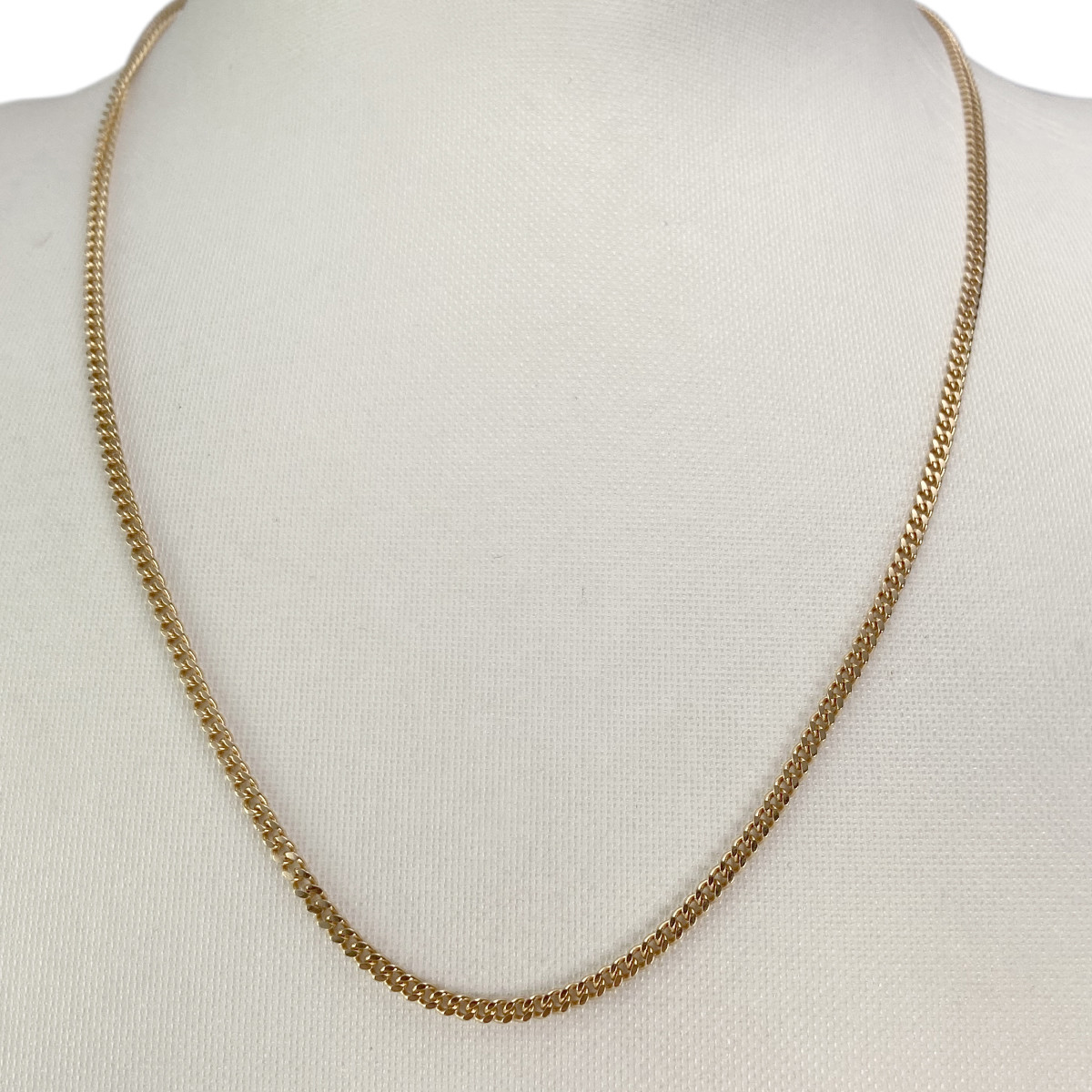 Secondhand gold chain 750 yellow gourmette mesh 46 cm - view 2