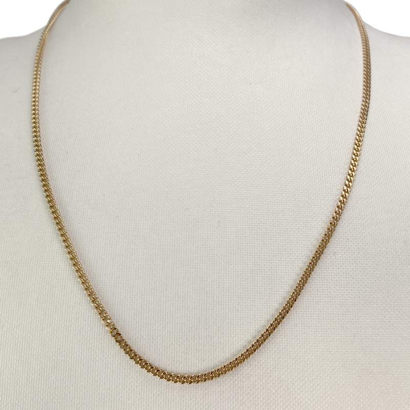 Secondhand gold chain 750 yellow gourmette mesh 46 cm - view 2