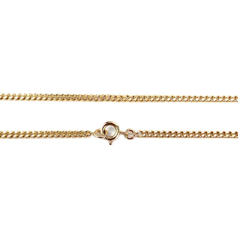 Secondhand gold chain 750 yellow gourmette mesh 46 cm - view 3