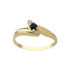 Bague d'occasion or 750 jaune saphir oxydes de zirconium - vue V1