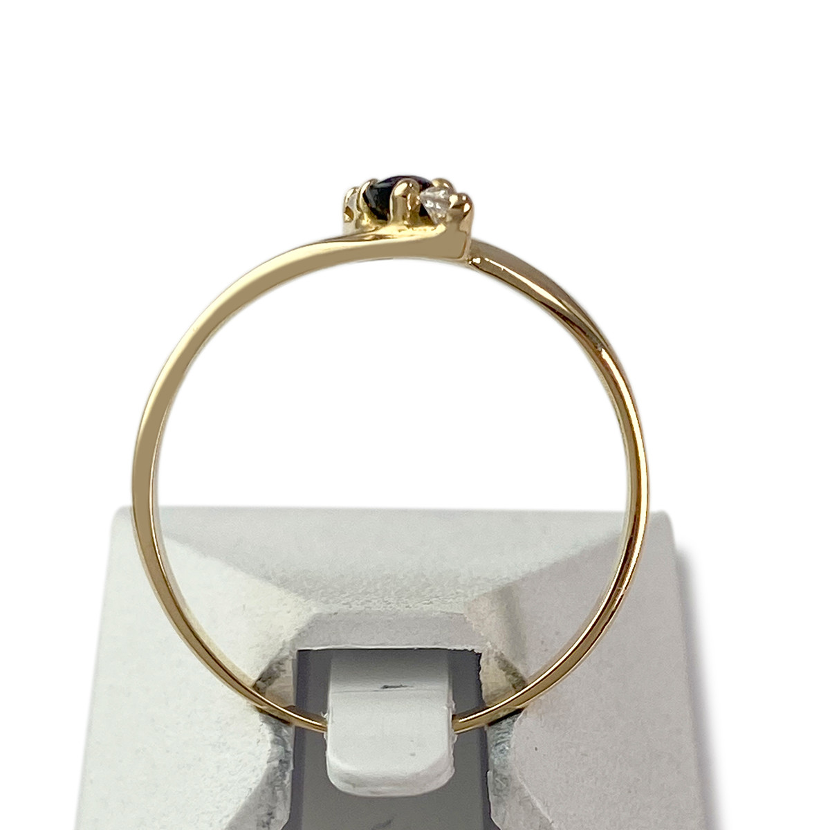 Bague d'occasion or 750 jaune saphir oxydes de zirconium - vue 3