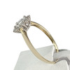 Bague d'occasion or 375 jaune fleur oxydes de zirconium - vue V2