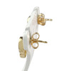 Boucles d'oreilles d'occasion or 750 jaune oxydes de zirconium - vue V2
