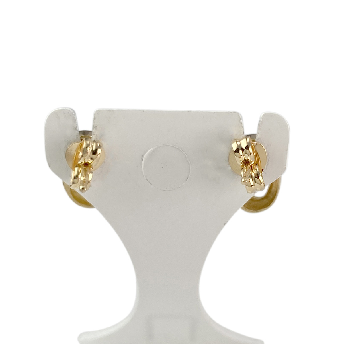 Boucles d'oreilles d'occasion or 750 jaune oxydes de zirconium - vue 3