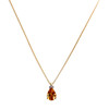 Chaîne d'occasion or 750 jaune maille forçat diamants citrine - vue V1