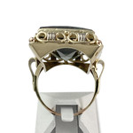 Bague d'occasion or 585 jaune floral spinelle synthétique - vue 3