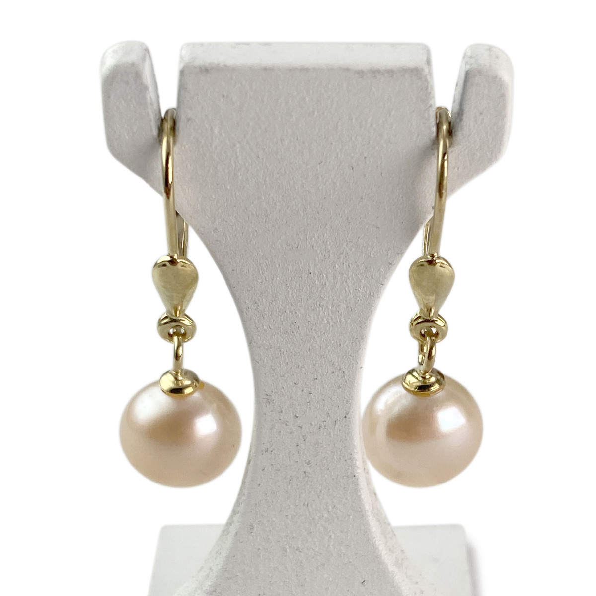 Boucles d'oreilles d'occasion or 750 jaune perles de culture