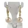 Boucles d'oreilles d'occasion or 750 jaune perles de culture - vue V3