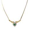 Collier d'occasion or 750 jaune emeraude diamant - vue V1