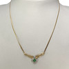 Collier d'occasion or 750 jaune emeraude diamant - vue V2
