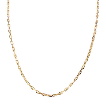 Used 750 yellow gold chain with marine-style links, 44 cm