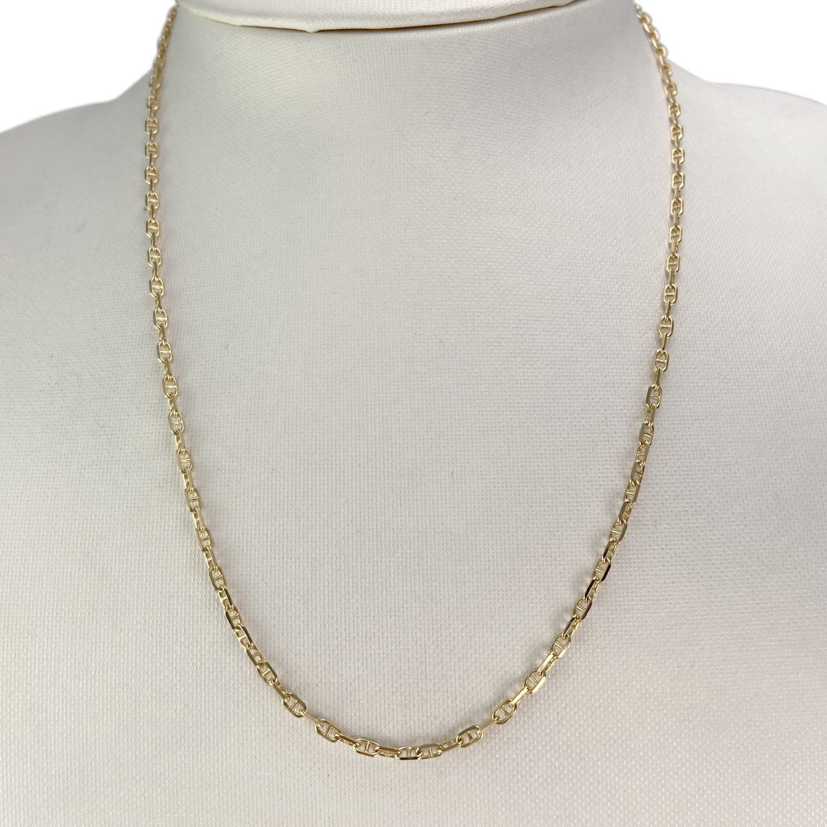 Used 750 yellow gold chain with marine-style links, 44 cm - view 2