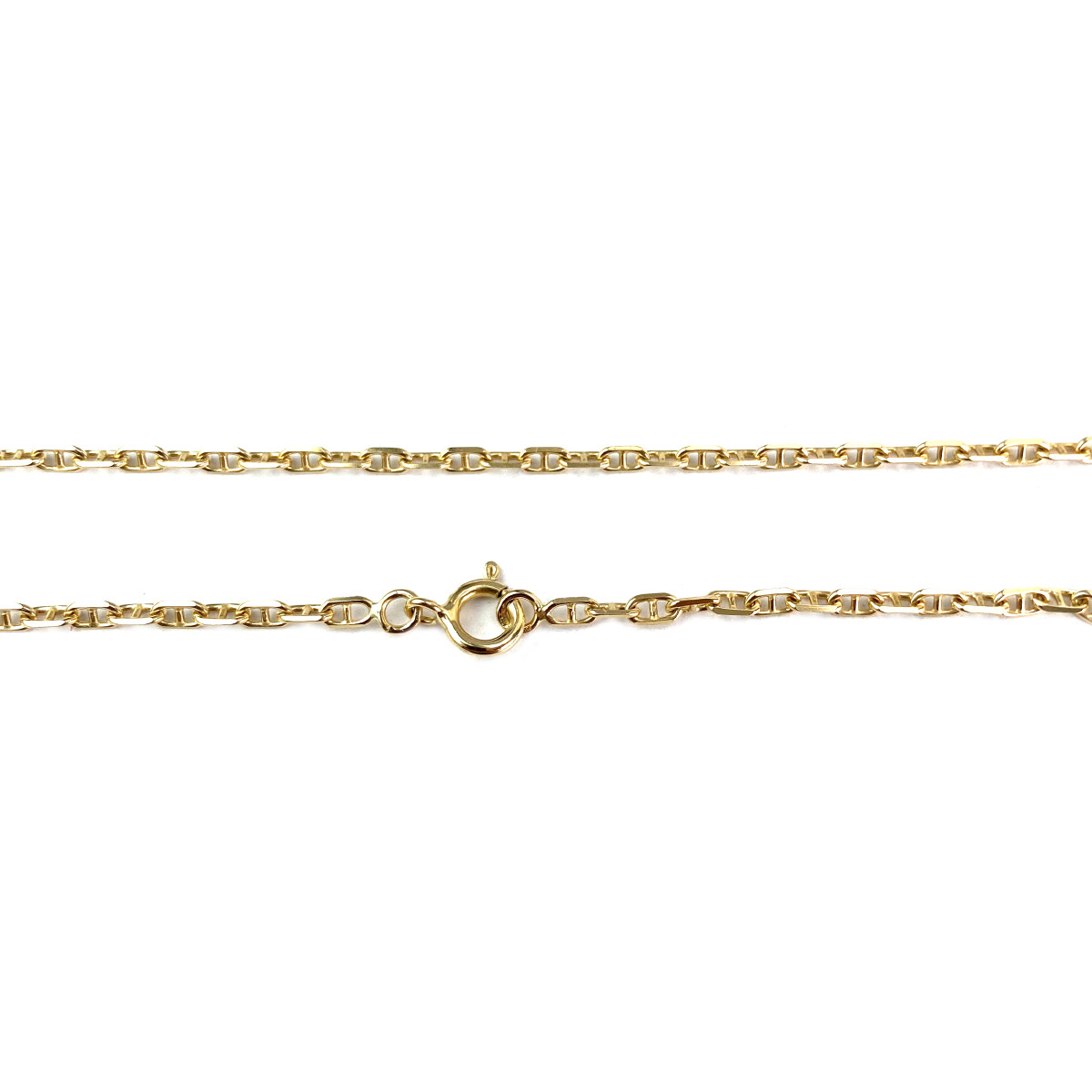 Pre-owned 750 yellow gold chain with marine-style links, 44 cm - view 3