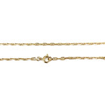 Pre-owned 750 yellow gold chain with marine-style links, 44 cm - view 3