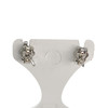 Boucles d'oreilles d'occasion or 375 blanc diamants - vue V3