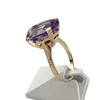 Bague d'occasion or 750 jaune amethyste - vue V2