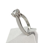 Solitaire d'occasion or 750 blanc diamant - vue 2