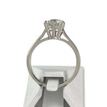 Solitaire d'occasion or 750 blanc diamant - vue 3