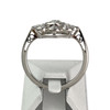 Bague d'occasion platine gris fleur diamants - vue V3