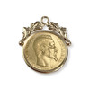 Pendentif d'occasion or 750 jaune porte pièce - vue V1
