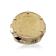 Bague d'occasion or 750 jaune porte pièce