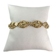 Bracelet d'occasion or 750 jaune floral