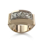 Bague d'occasion or 750 2 ors tank diamants - vue 1