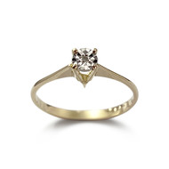 Solitaire d'occasion or 750 jaune diamant