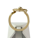 Bague PORCHET d'occasion or 750 jaune fleur diamant - vue 3